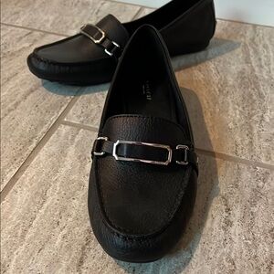 Black Coach Leather Loafers